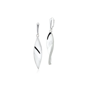 Pamela Lauz Laurel Long Solid Leaf Drop Earrings LAU-S013