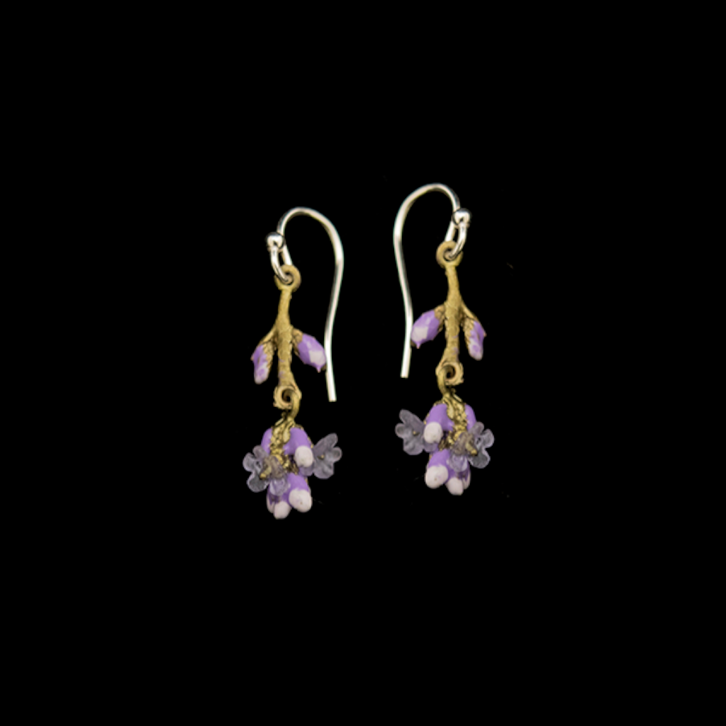 Silver Seasons Lavender Dangle Earrings 3569BZ