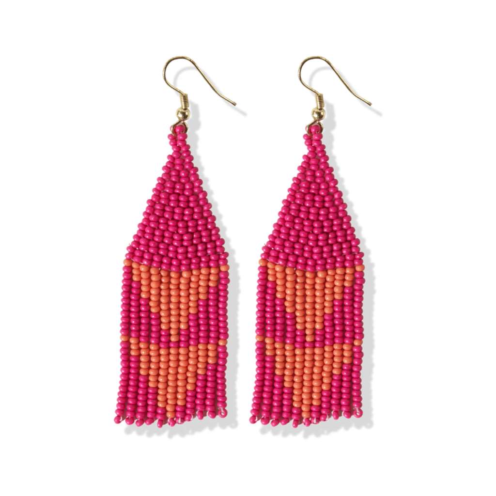 Pink fringe 2025 earrings paparazzi