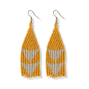 Ink + Alloy Lennon Two Colour Triangles Fringe Earrings Yellow SBER3500Y
