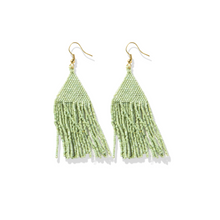 Ink + Alloy Lexie Solid Beaded Fringe Earrings Mint LXER0501M