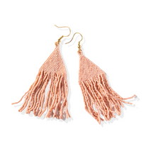 Ink + Alloy Lexie Solid Beaded Fringe Earrings Blush LXER0501BH