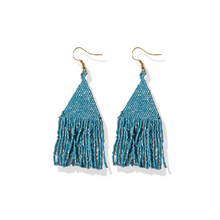 Ink + Alloy Lexie Solid Beaded Fringe Earrings Light Blue LXER0501LB