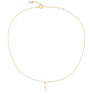 Kris Nations Lightning Bolt Necklace Gold N-BOLT-G
