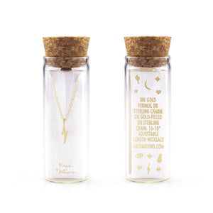 Kris Nations Lightning Bolt Necklace Gold N-BOLT-G