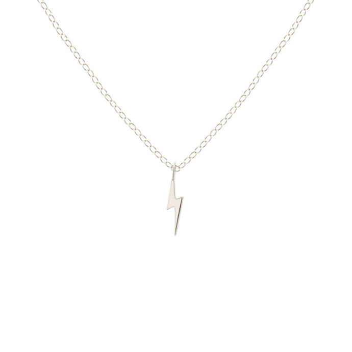 Kris Nations Lightning Bolt Necklace Silver N-BOLT-S