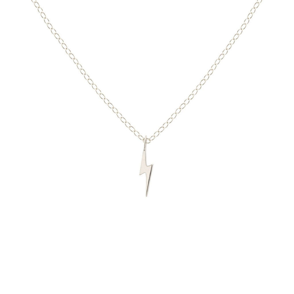 Kris Nations Lightning Bolt Necklace Silver N-BOLT-S