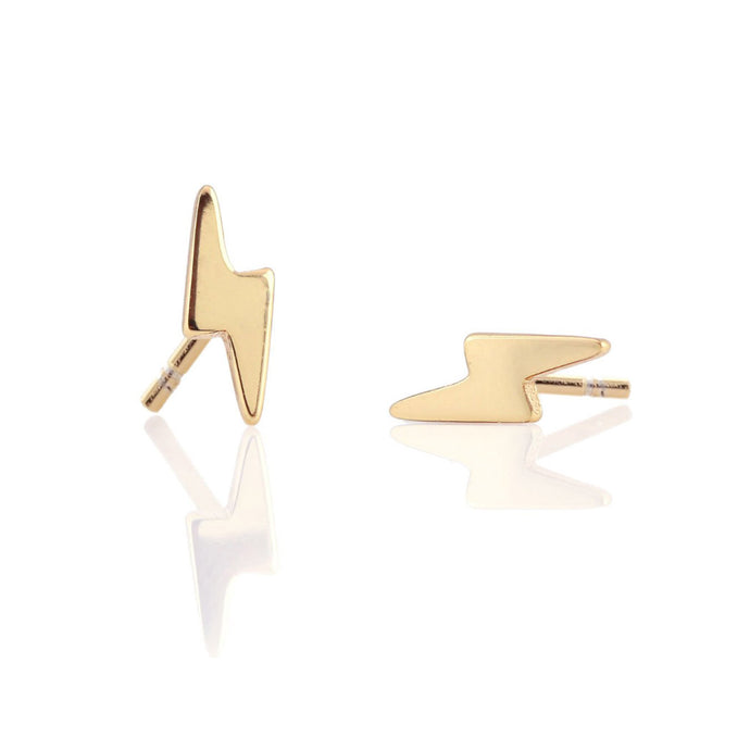 Kris Nations Lightning Bolt Studs Gold E-BOLT-G