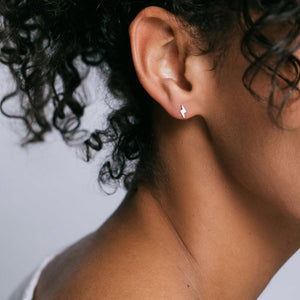 Kris Nations Lightning Bolt Studs Silver E-BOLT-S