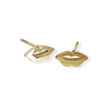 jj+rr Lips Studs Gold 8E14G