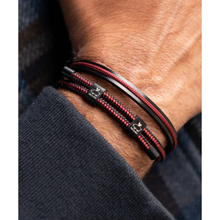 Pig & Hen Little Lewis DBL Brick Red Black Bracelet P33-294900