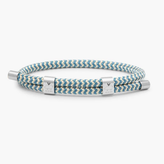 Pig & Hen Little Lewis DBL Ivory Pigeon Blue Bracelet P33-112690