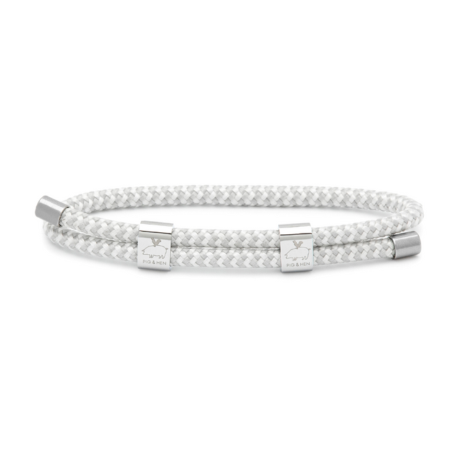 Pig & Hen Little Lewis DBL White Light Gray Bracelet P33-110813