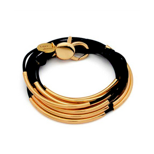 Lizzy James Lizzy Classic Gold Black Wrap Bracelet