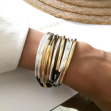Lizzy James Lizzy Classic Gold/Silver Black Wrap Bracelet