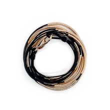 Lizzy James Lizzy Classic Rose Gold Black Wrap Bracelet