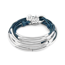 Lizzy James Lizzy Classic Silver True Blue Wrap Bracelet