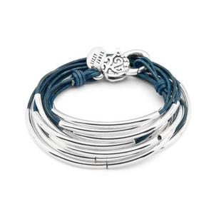 Lizzy James Lizzy Classic Silver True Blue Wrap Bracelet