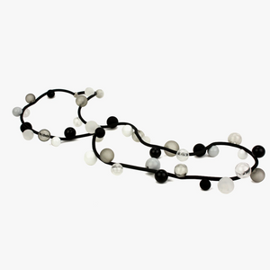 Alicia Niles Long Bolla Necklace Black & White BO058BKWH