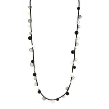 Alicia Niles Long Bolla Necklace Black & White BO058BKWH