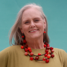Alicia Niles Long Bolla Necklace Mixed Red BO058RDMS