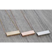 jj+rr Luxe Brushed Bar Necklace 4N422