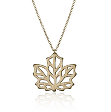 jj+rr Maple Leaf Origami Necklace Gold 7N9-G