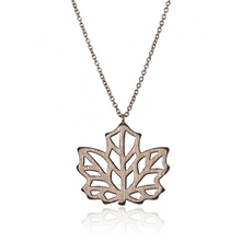 jj+rr Maple Leaf Origami Necklace Rose Gold 7N9-RG