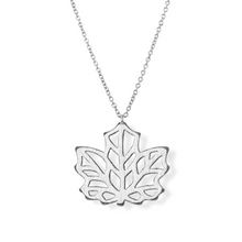 jj+rr Maple Leaf Origami Necklace Silver 7N9-S