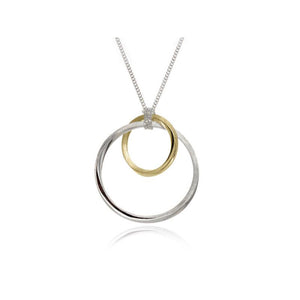 Pamela Lauz Mobius Orbit Silver and Gold Pendant