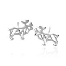 jj+rr Moose Origami Studs Silver 7E16-S