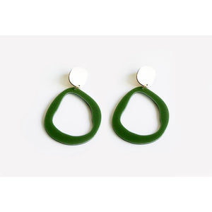 dconstruct Moss Fluid Drop Large Earrings MOS-EFLDRPL-G