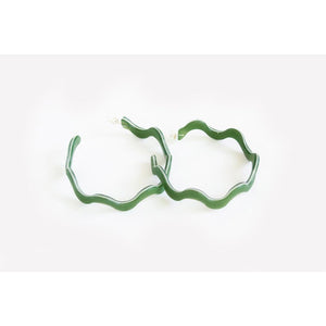 dconstruct Moss Squiggle Large Hoops MOS-EBH-SQ