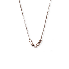 jj+rr Multi Faceted Bead Necklace Rose Gold 4N414-RG
