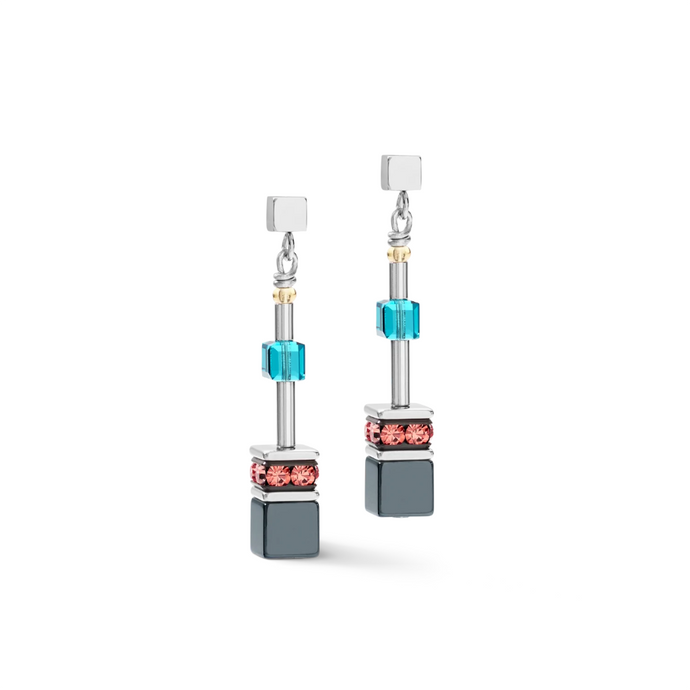 Coeur de Lion Multicolour Rainbow GeoCUBE Earrings 5012-21-1520