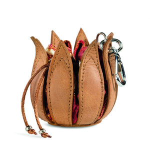 bylin My Little Tulip Coin Purse Vintage Cognac Batik Bali 091644