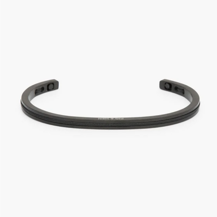 Pig & Hen Navarch Black 4mm Cuff N4-NOS-290000