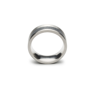 Konzuk Off-Set Concrete 8mm Ring Grey KMr136