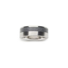 Konzuk Off-Set Concrete 8mm Ring Grey KMr136