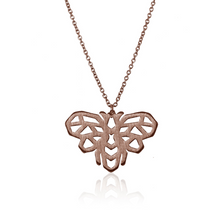 jj+rr Bee Origami Necklace Rose Gold 7N4-RG
