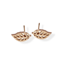 jj+rr Origami Leaf Studs Rose Gold 9E56RG