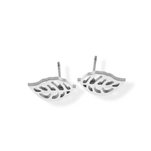 jj+rr Origami Leaf Studs Silver 9E56S