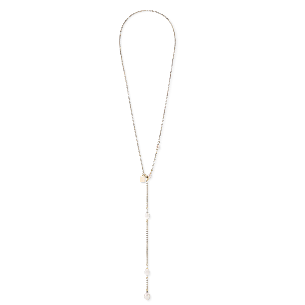 Coeur de Lion Oval Freshwater Pearl Y-Necklace 1105-10-1416