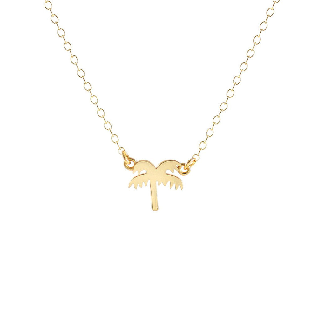 Kris Nations Palm Tree Necklace Gold N-EMJ-PALM-G