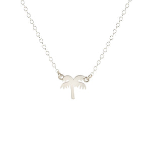 Kris Nations Palm Tree Necklace Silver N-EMJ-PALM-S