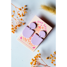 Slow Day Studios Pastel Purple Small Textured Dome Earrings