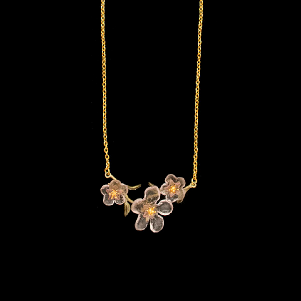 Silver Seasons Peach Blossom Bar Pendant 9466BZ