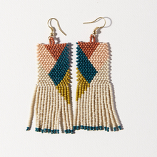 Ink + Alloy Charlotte Angles Fringe Earrings Peacock SBER2600PC