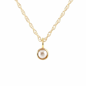 Kris Nations Pearl Charm Necklace Gold N778-G-PRL