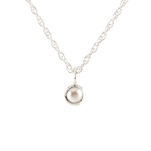 Kris Nations Pearl Charm Necklace Silver N778-S-PRL